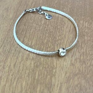 SILPADA B2703 Take A Bow Wire Wrapped CZ Sterling Silver Bracelet